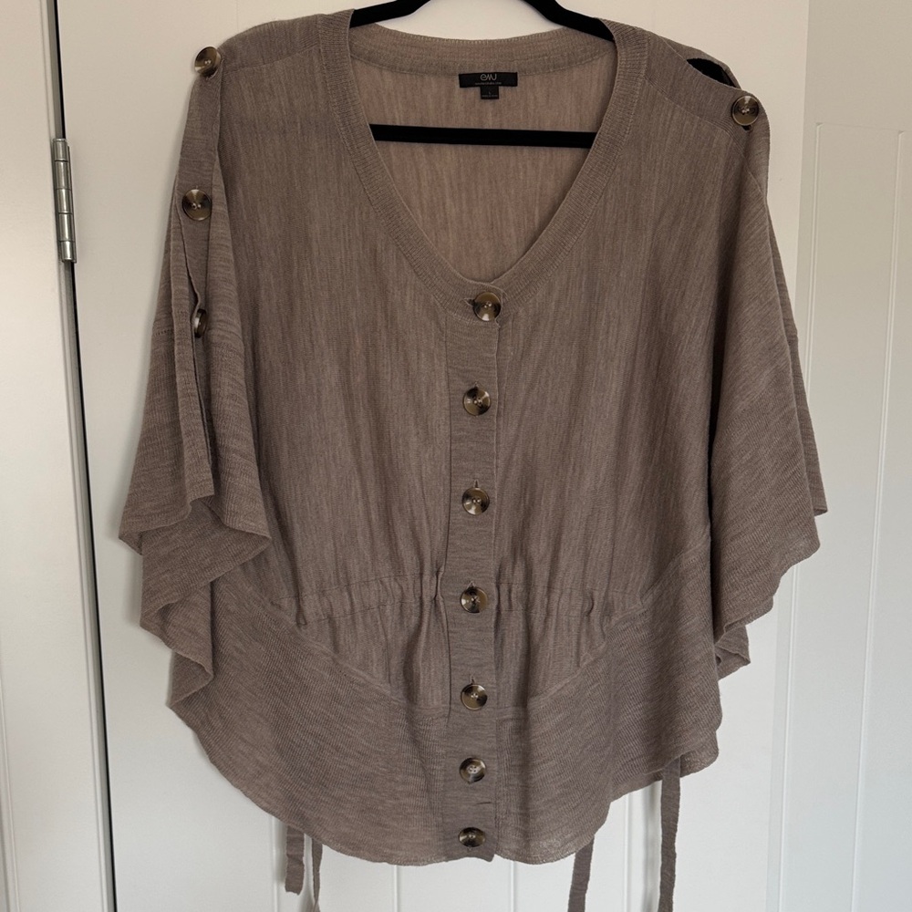 Emu Australia Taupe Button-Front cape